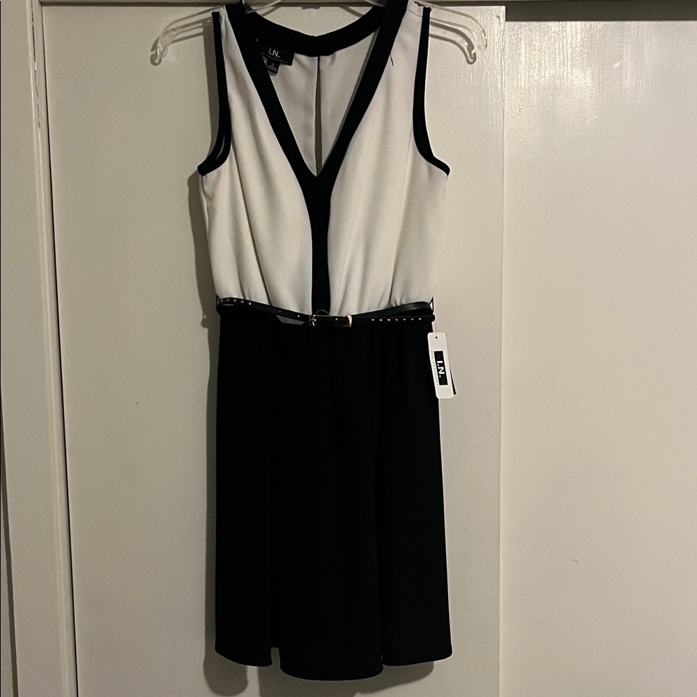 I.N. San Francisco Black and White Dress 
NEW WITH TAGS